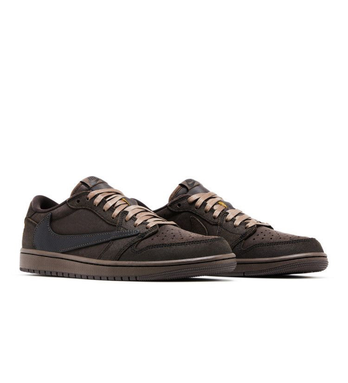 Jordan 1 Low x Travis Scott Velvet Brown and Dark Mocha 2024